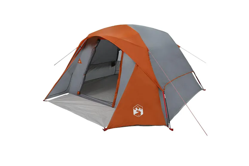 Vidaxl Family Tent Cabin 6-person Grey And Orange Waterproof Vidaxl Family Tent Cabin 6-person Grey And Orange Waterproof