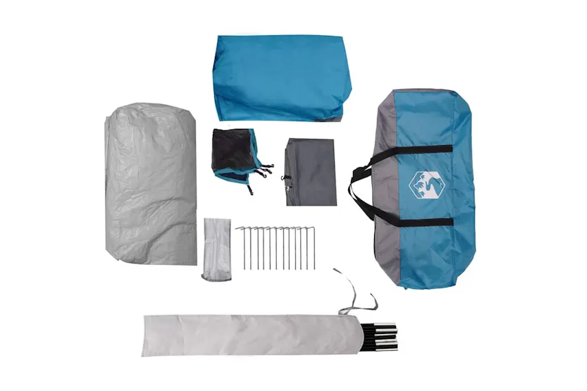 Vidaxl Family Tent Tunnel 8-person Blue Waterproof Vidaxl Family Tent Tunnel 8-person Blue Waterproof