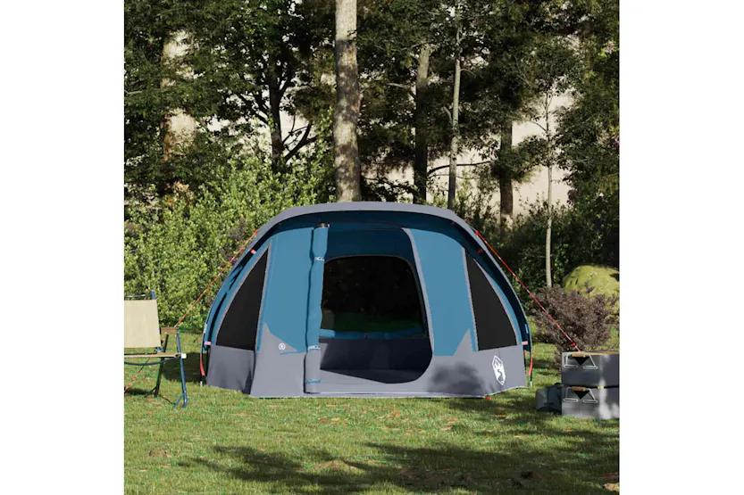 Vidaxl Camping Tent Cabin 4-person Blue Waterproof Vidaxl Camping Tent Cabin 4-person Blue Waterproof