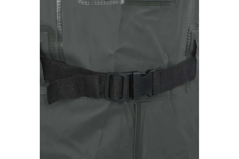 Vidaxl Chest Waders With Boots And Belt Dark Green Size 40 Vidaxl Chest Waders With Boots And Belt Dark Green Size 40