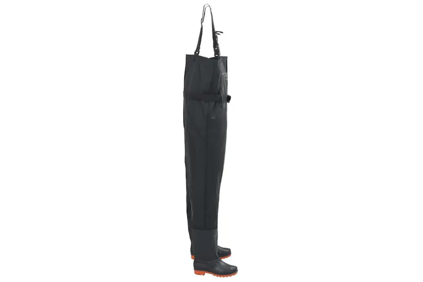 Vidaxl Chest Waders With Boots And Belt Black Size 44 Vidaxl Chest Waders With Boots And Belt Black Size 44