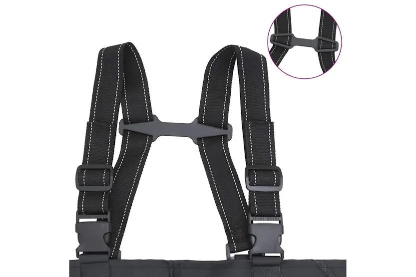 Vidaxl Chest Waders With Boots And Belt Black Size 44 Vidaxl Chest Waders With Boots And Belt Black Size 44