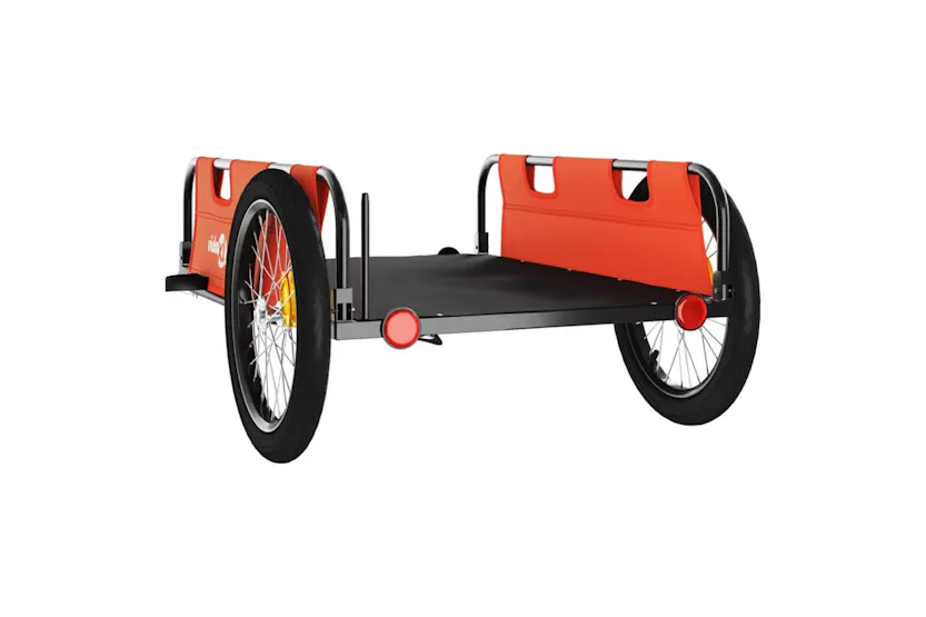 Vidaxl Bike Trailer Orange Oxford Fabric And Iron Vidaxl Bike Trailer Orange Oxford Fabric And Iron
