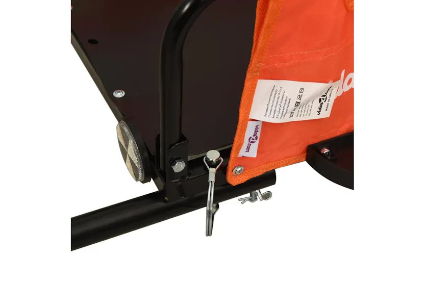 Vidaxl Bike Trailer Orange Oxford Fabric And Iron Vidaxl Bike Trailer Orange Oxford Fabric And Iron