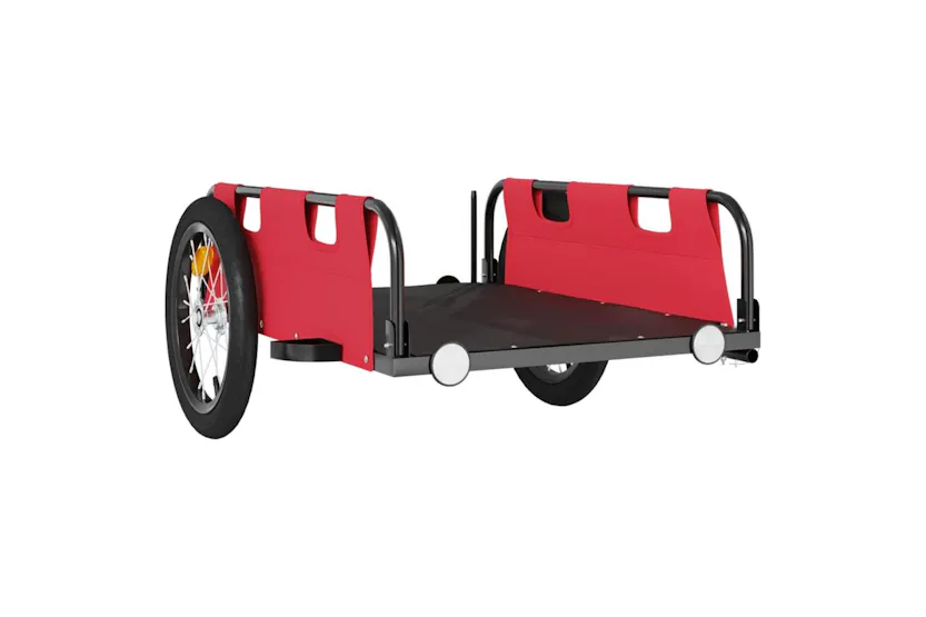 Vidaxl Bike Trailer Red Oxford Fabric And Iron Vidaxl Bike Trailer Red Oxford Fabric And Iron