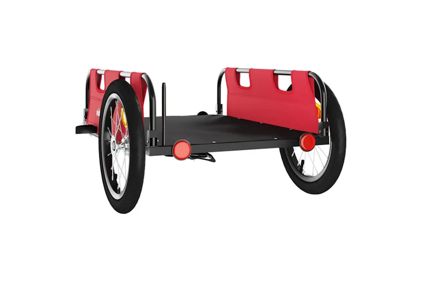 Vidaxl Bike Trailer Red Oxford Fabric And Iron Vidaxl Bike Trailer Red Oxford Fabric And Iron