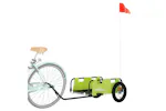 Vidaxl Bike Trailer Green Oxford Fabric And Iron Vidaxl Bike Trailer Green Oxford Fabric And Iron