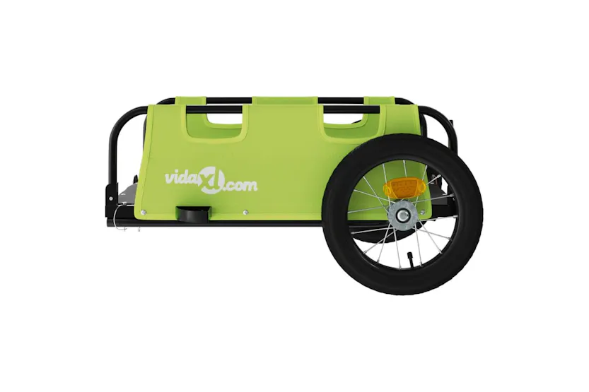 Vidaxl Bike Trailer Green Oxford Fabric And Iron Vidaxl Bike Trailer Green Oxford Fabric And Iron