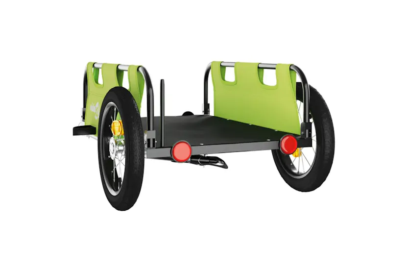 Vidaxl Bike Trailer Green Oxford Fabric And Iron Vidaxl Bike Trailer Green Oxford Fabric And Iron