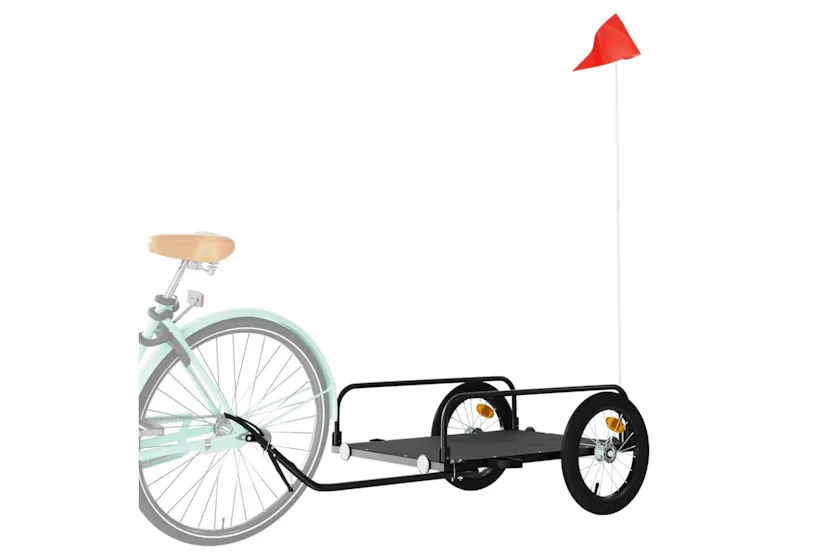 Vidaxl Bike Trailer Black 126x63x34 Cm Iron Vidaxl Bike Trailer Black 126x63x34 Cm Iron
