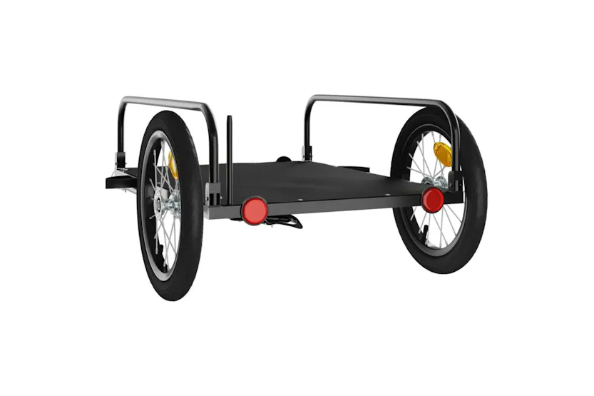 Vidaxl Bike Trailer Black 126x63x34 Cm Iron Vidaxl Bike Trailer Black 126x63x34 Cm Iron