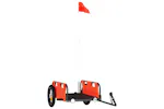 Vidaxl Bike Trailer Orange Oxford Fabric And Iron Vidaxl Bike Trailer Orange Oxford Fabric And Iron