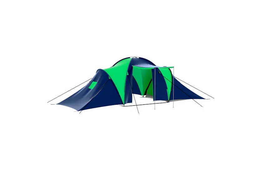 Vidaxl Camping Tent Polyester 9 Persons Blue-green Vidaxl Camping Tent Polyester 9 Persons Blue-green