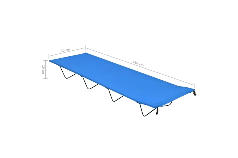 Vidaxl Camping Beds 2 Pcs 180x60x19 Cm Oxford Fabric And Steel Blue Vidaxl Camping Beds 2 Pcs 180x60x19 Cm Oxford Fabric And Steel Blue