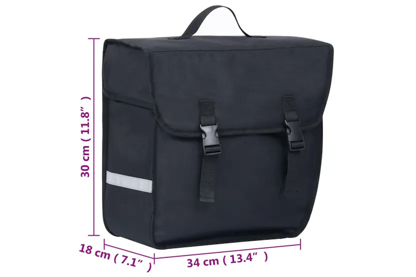 Vidaxl Single Bicycle Bag For Pannier Rack Waterproof 21 L Black Vidaxl Single Bicycle Bag For Pannier Rack Waterproof 21 L Black