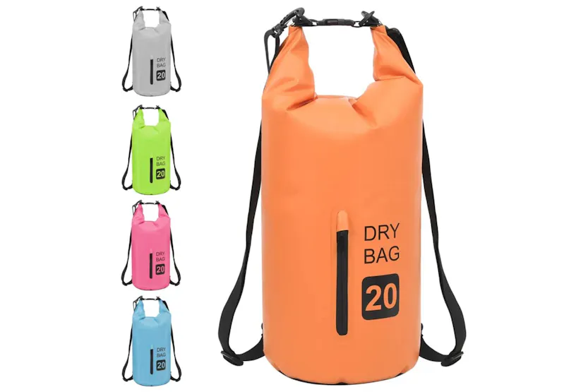 Vidaxl Dry Bag With Zipper Orange 20 L Pvc Vidaxl Dry Bag With Zipper Orange 20 L Pvc
