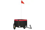 Vidaxl Bike Trailer Black And Red 30 Kg Iron Vidaxl Bike Trailer Black And Red 30 Kg Iron
