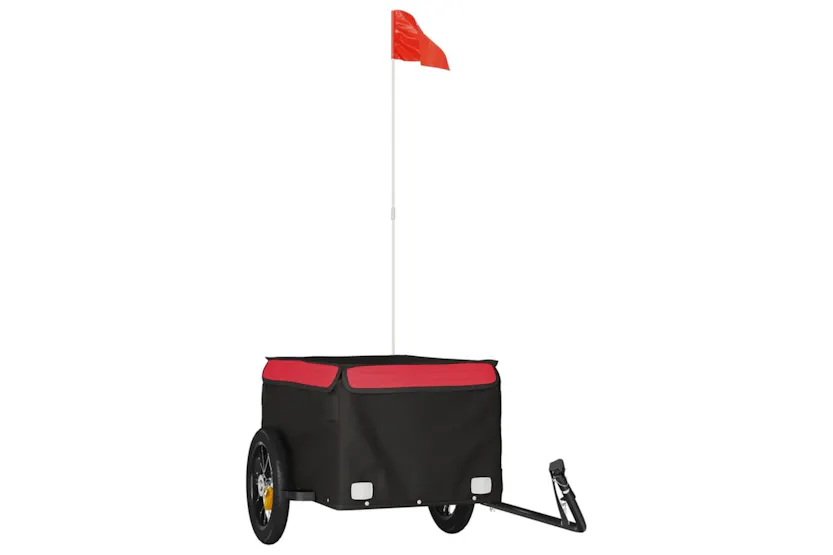 Vidaxl Bike Trailer Black And Red 30 Kg Iron Vidaxl Bike Trailer Black And Red 30 Kg Iron