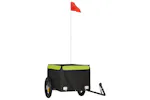 Vidaxl Bike Trailer Black And Green 30 Kg Iron Vidaxl Bike Trailer Black And Green 30 Kg Iron