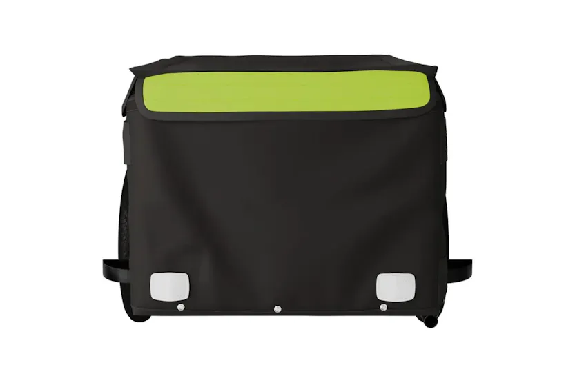 Vidaxl Bike Trailer Black And Green 30 Kg Iron Vidaxl Bike Trailer Black And Green 30 Kg Iron
