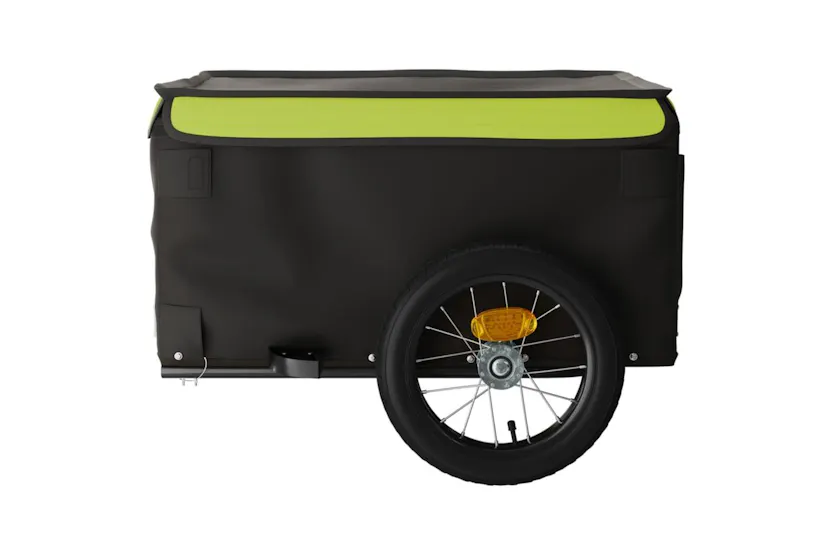 Vidaxl Bike Trailer Black And Green 30 Kg Iron Vidaxl Bike Trailer Black And Green 30 Kg Iron