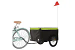 Vidaxl Bike Trailer Black And Green 45 Kg Iron Vidaxl Bike Trailer Black And Green 45 Kg Iron