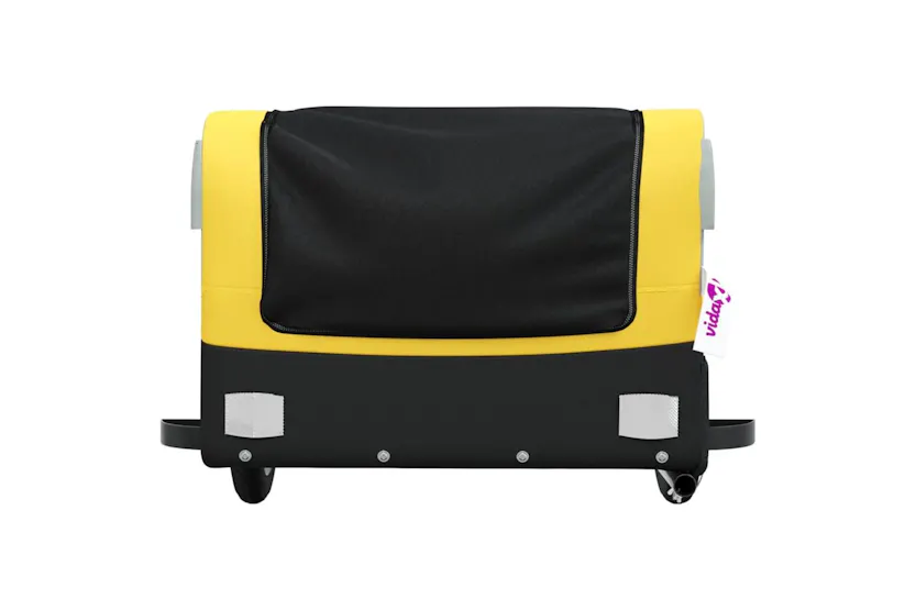 Vidaxl Bike Trailer Black And Yellow 30 Kg Iron Vidaxl Bike Trailer Black And Yellow 30 Kg Iron
