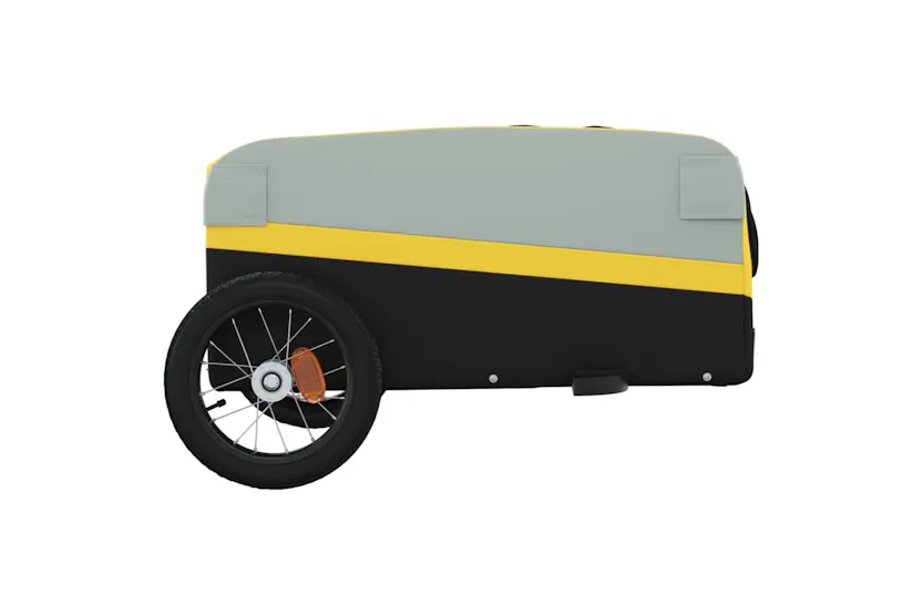 Vidaxl Bike Trailer Black And Yellow 30 Kg Iron Vidaxl Bike Trailer Black And Yellow 30 Kg Iron