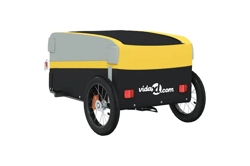 Vidaxl Bike Trailer Black And Yellow 30 Kg Iron Vidaxl Bike Trailer Black And Yellow 30 Kg Iron