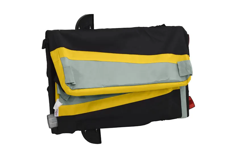 Vidaxl Bike Trailer Black And Yellow 30 Kg Iron Vidaxl Bike Trailer Black And Yellow 30 Kg Iron