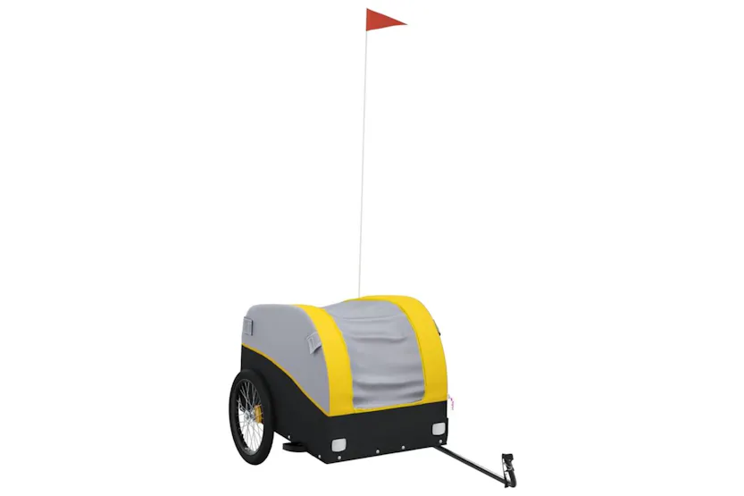 Vidaxl Bike Trailer Black And Yellow 45 Kg Iron Vidaxl Bike Trailer Black And Yellow 45 Kg Iron