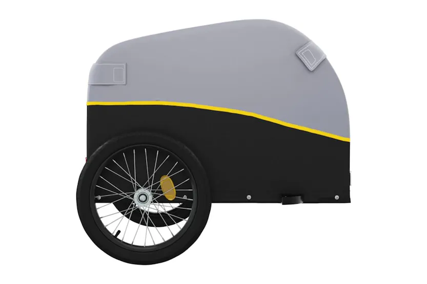 Vidaxl Bike Trailer Black And Yellow 45 Kg Iron Vidaxl Bike Trailer Black And Yellow 45 Kg Iron