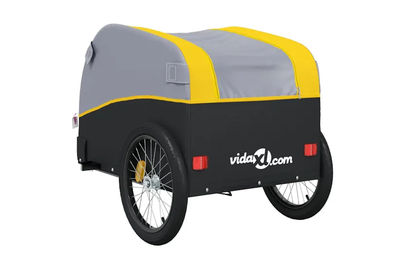 Vidaxl Bike Trailer Black And Yellow 45 Kg Iron Vidaxl Bike Trailer Black And Yellow 45 Kg Iron
