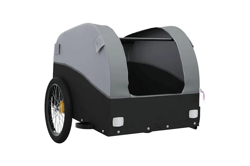 Vidaxl Bike Trailer Black And Grey 45 Kg Iron Vidaxl Bike Trailer Black And Grey 45 Kg Iron