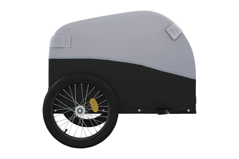 Vidaxl Bike Trailer Black And Grey 45 Kg Iron Vidaxl Bike Trailer Black And Grey 45 Kg Iron