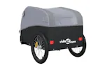 Vidaxl Bike Trailer Black And Grey 45 Kg Iron Vidaxl Bike Trailer Black And Grey 45 Kg Iron