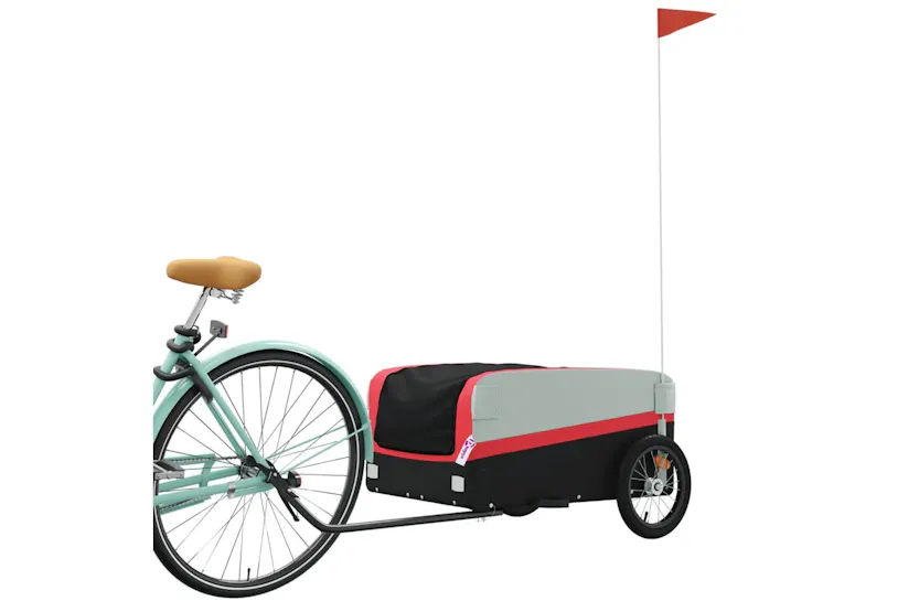 Vidaxl Bike Trailer Black And Red 45 Kg Iron Vidaxl Bike Trailer Black And Red 45 Kg Iron