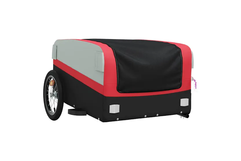 Vidaxl Bike Trailer Black And Red 45 Kg Iron Vidaxl Bike Trailer Black And Red 45 Kg Iron