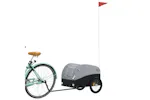 Vidaxl Bike Trailer Black And Grey 30 Kg Iron Vidaxl Bike Trailer Black And Grey 30 Kg Iron