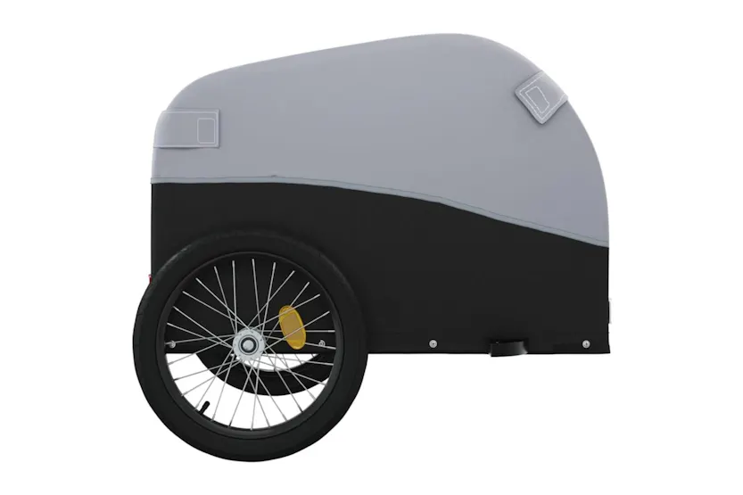 Vidaxl Bike Trailer Black And Grey 30 Kg Iron Vidaxl Bike Trailer Black And Grey 30 Kg Iron