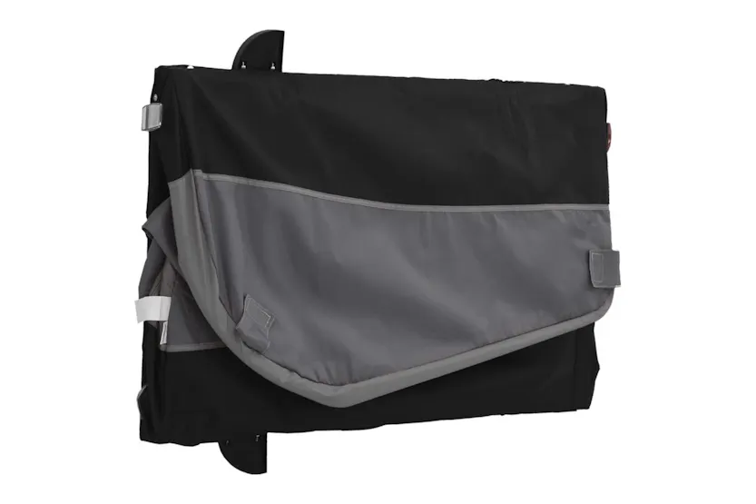 Vidaxl Bike Trailer Black And Grey 30 Kg Iron Vidaxl Bike Trailer Black And Grey 30 Kg Iron