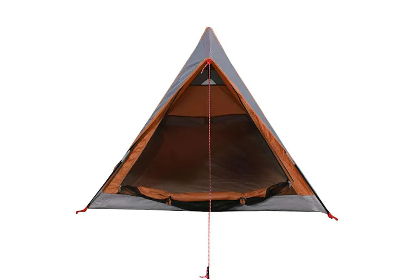 Vidaxl Camping Tent 2-person Grey And Orange Waterproof Vidaxl Camping Tent 2-person Grey And Orange Waterproof