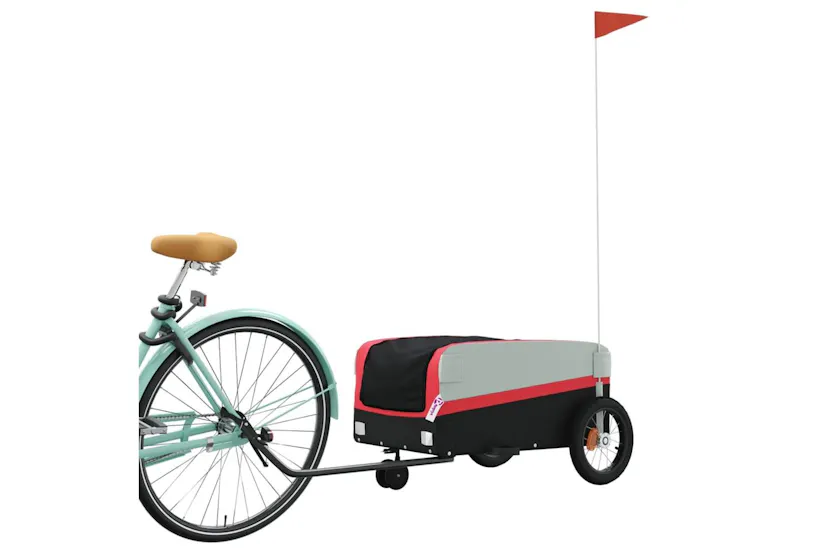 Vidaxl Bike Trailer Black And Red 30 Kg Iron Vidaxl Bike Trailer Black And Red 30 Kg Iron
