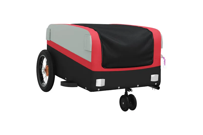 Vidaxl Bike Trailer Black And Red 30 Kg Iron Vidaxl Bike Trailer Black And Red 30 Kg Iron