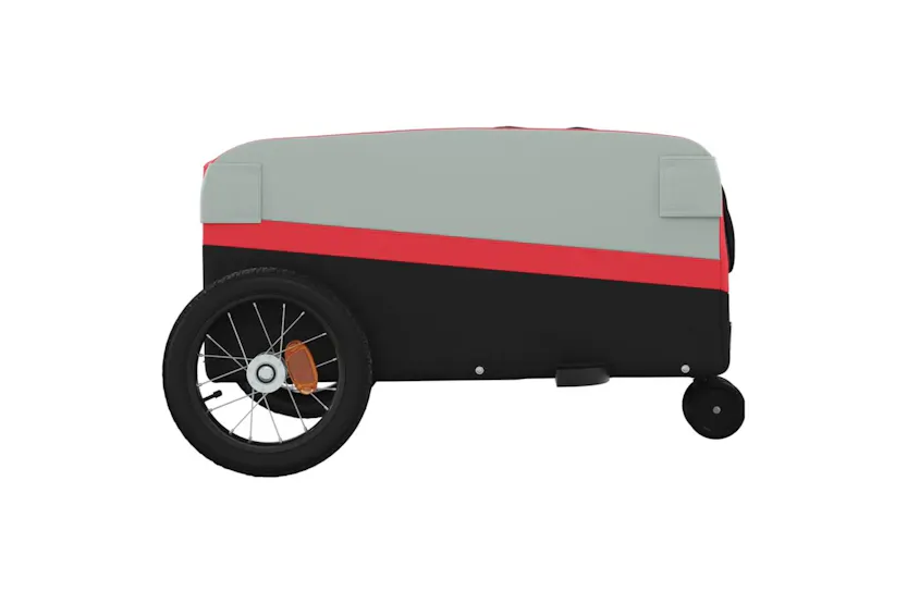 Vidaxl Bike Trailer Black And Red 30 Kg Iron Vidaxl Bike Trailer Black And Red 30 Kg Iron