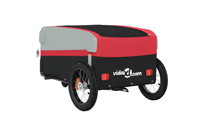 Vidaxl Bike Trailer Black And Red 30 Kg Iron Vidaxl Bike Trailer Black And Red 30 Kg Iron