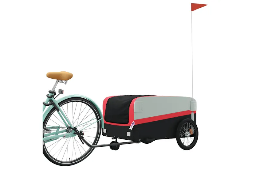 Vidaxl Bike Trailer Black And Red 45 Kg Iron Vidaxl Bike Trailer Black And Red 45 Kg Iron