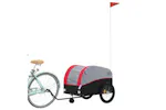 Vidaxl Bike Trailer Black And Red 45 Kg Iron Vidaxl Bike Trailer Black And Red 45 Kg Iron