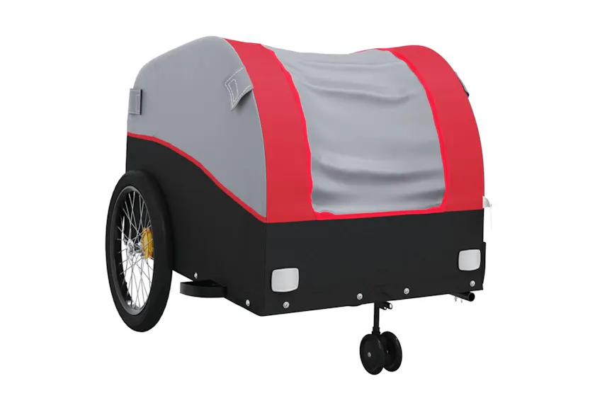 Vidaxl Bike Trailer Black And Red 45 Kg Iron Vidaxl Bike Trailer Black And Red 45 Kg Iron