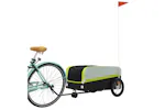 Vidaxl Bike Trailer Black And Green 45 Kg Iron Vidaxl Bike Trailer Black And Green 45 Kg Iron